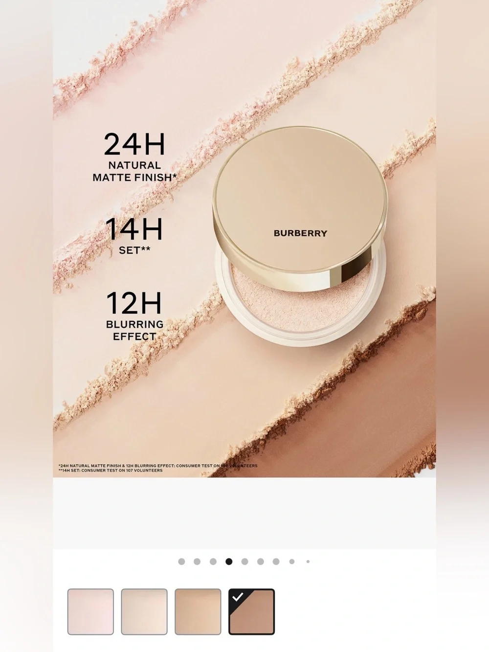 NEW! Burberry Beyond Wear Finishing & Smoothing Loose Powder in 04 Chestnut